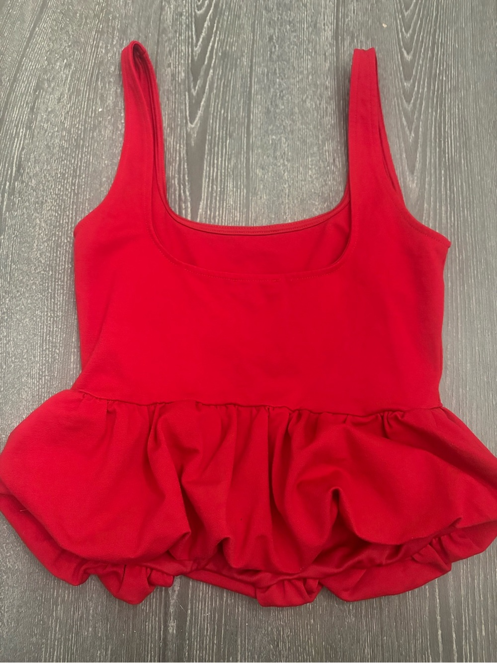 Fashion Nova Bright Red Peplum Tank